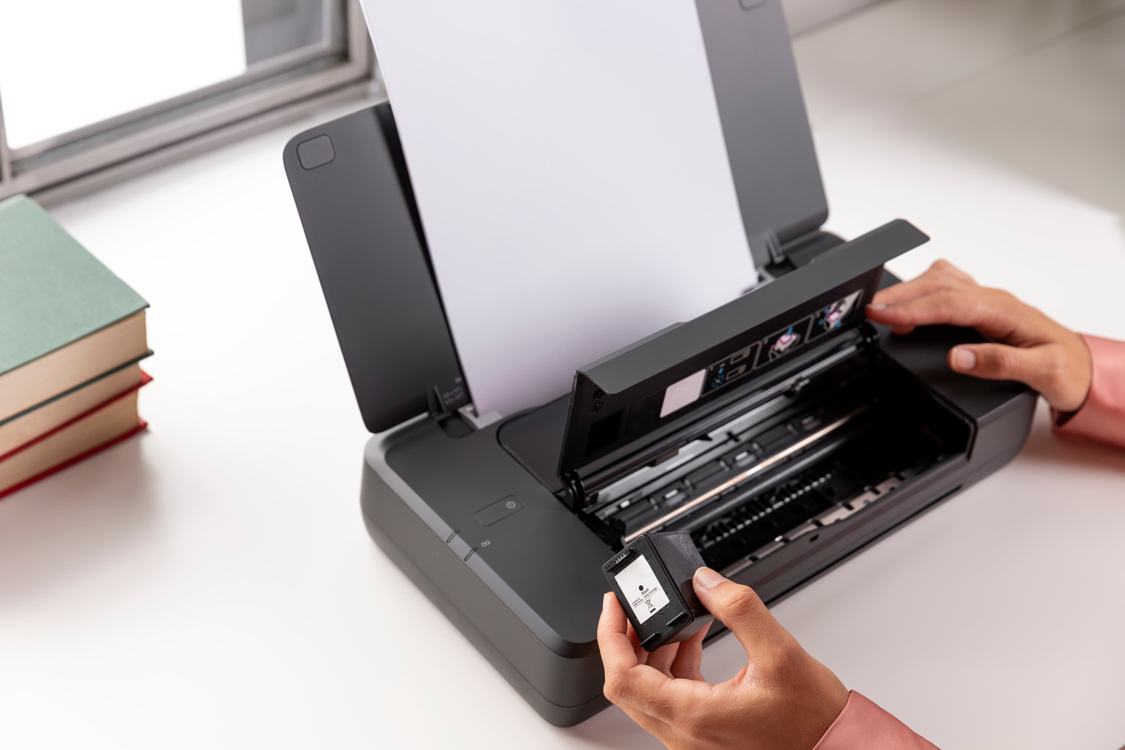 Professional Business Woman using Printer